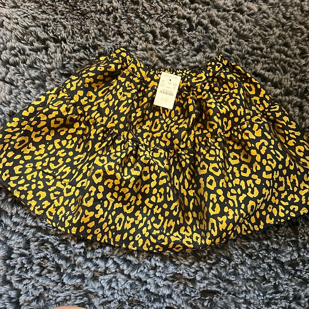 Crewcuts Leopard pull on skirt M - NWT